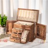 Jewelry Box Organizer, Solid Wood Jewelry Boxes for Women for