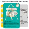 QMHHRJT Changing Table, Portable Baby Changing Table with Wheels, Upgraded