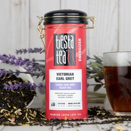 Tiesta Tea - Victorian Earl Grey, Loose Leaf, Floral Earl Grey Black Tea, Premium High Caffeinated Black Drink, Make Hot or Iced, Brews Up to 50 Cups, 4oz Refillable Tin