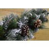 90cm (3ft) Frosted Glacier Christmas Swag with Pine Cones