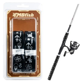 MBFISH Racket Overgrips 2 Pack, Super Value Set with 2 Pack PU Lengthen Grip Tape Non-Slip Absorb Sweat for Tennis Racket, Badminton Racket, Golf Pole and Fishing Rod (Pirate Silver)