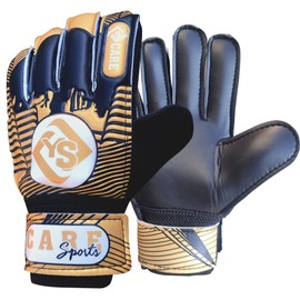 YSCARE Kids Goalkeeper Gloves Football Gloves For Boys kid’s children adult Soccer Goalie Sports Practice Gloves Protection Super Grip Palms (Gold, Size 4 Suitable for 6 to 9 years)