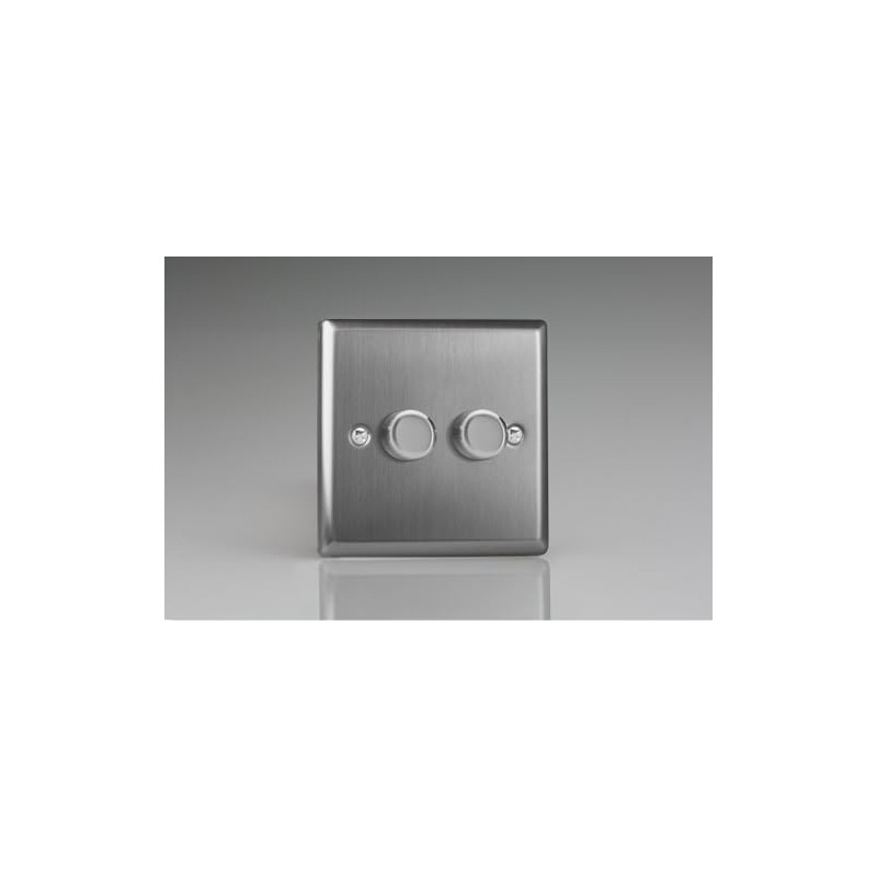 Varilight JTM102 V-Pro Smart Dimmer, Classic Brushed Steel, 120w Max,