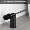 BGL 304stainless steel standing toilet brush for bath decor (Black)