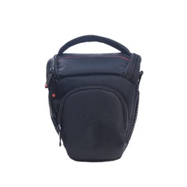 FOSOTO DSLR/SLR Camera Bag Compact Camera Shoulder Bag case Waterproof Compatible for Canon 4000D 2000D 850D M50 Mark II, Nikon D5600 D3300 D850 D5300, Sony Alpha 6400 with Extra Raincover (Black)