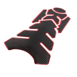 A ABSOPRO Motorbike Gas Oil Fuel Tank Protector PVC Rubber Pad Sticker Red
