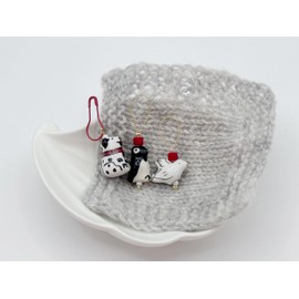 Wander wolly Handmade Animal Stitch Markers for Knitting, Three Pieces in Storage Case, One Dove, One Penguin, and One Dalmatian