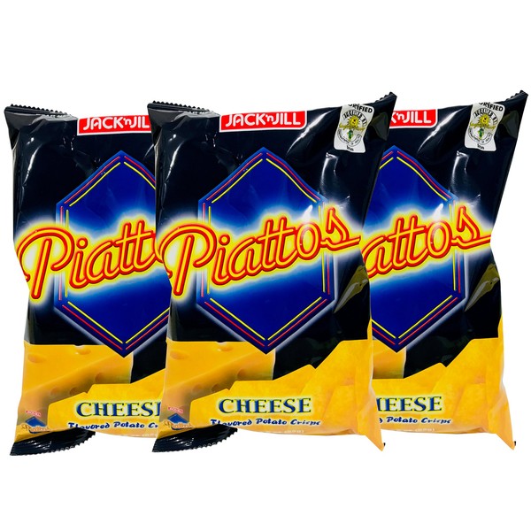 Jack & JIll Piattos Cheese Flavored Potato Crisps, 3 oz, pack of 3