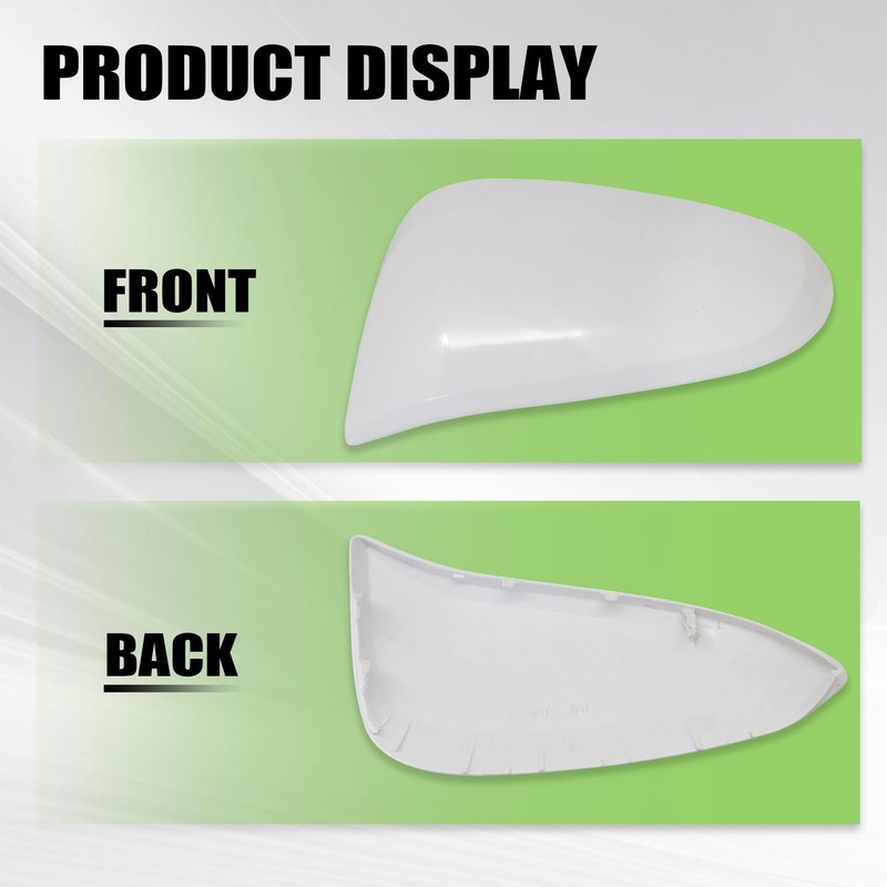 NLQR Pearly White Left Driver Side Door Rearview Mirror Cover