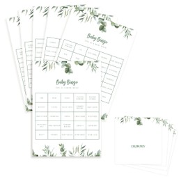 Manta Makes Baby shower games, baby shower bingo, baby games for boy or girl party pack, baby-shower games, baby shower game (20 x Baby Bingo)