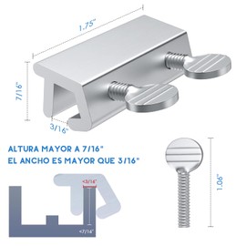 TECHVIDA Cerraduras para Ventanas, Paquete de 12 Cerraduras para Ventanas Verticales y Horizontales, Cerradura para Ventanas Corredizas,Topes de Ventana de Aluminio Ajustables, Instalación Sin Taladro