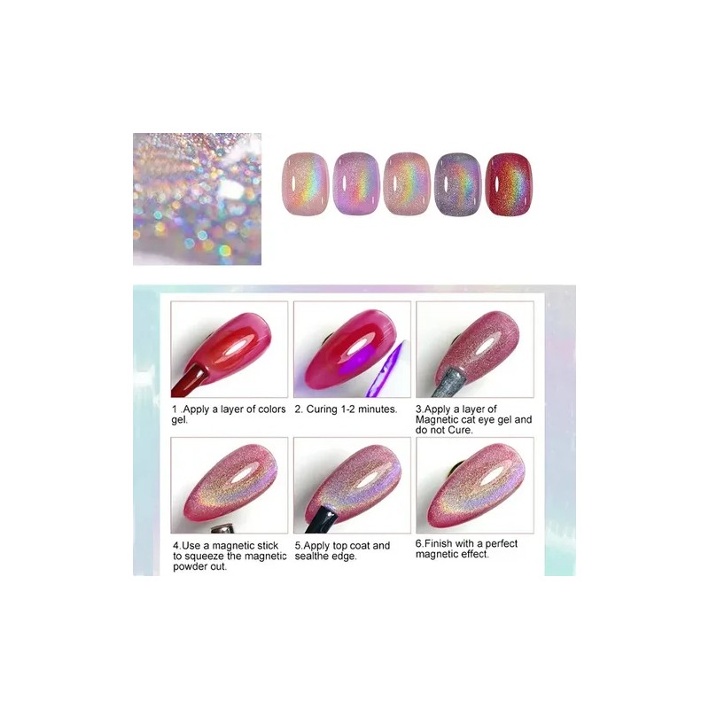 6 Pcs Gel Nail Polish Kit Colourful Nailpolish For Gift