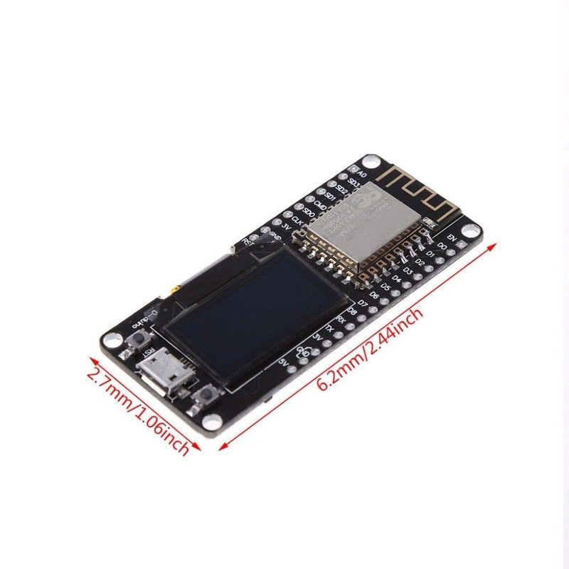 2pcs ESP8266 ESP12F OLED NodeMCU WiFi WeMOS Development Board