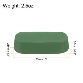 sourcing map Metal Buffing Polishing Compound Bars for Aluminum, Stainless Steel, Buffing Wheel, 2.5oz Each, Green