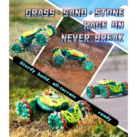 A ALPHA Gesture Remote Control Car, RC Stunt Car with 360° Flips 2.4GHz 4WD Remote Control Toy with Lights Music Birthday Xmas Gift for Boys 5 6 7 8-12 Year Old