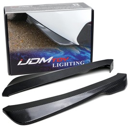 iJDMTOY Glossy Black Carbon Fiber Finish PP Universal Rear Bumper Lip Splitter Diffusers Compatible with Car, Truck, SUV