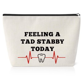 Funny Dentist Gift for Dentist Dental Cosmetic Bag Dental Hygienist Gifts New Dentist Gift for DA DH Dental Student Dentist Appreciation Christmas Birthday Gift Travel Makeup Pouch