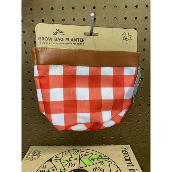 Open Road Grow Bag Planters Open Road Red Check 9”