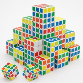 Liorbit 48 Pack Mini Magic Cube Set Party Favors for Kids, 1.18inch 3x3 Party Puzzle Game Toys, School Rewards & Classroom Prizes, Perfect for Birthdays, Easter, Christmas & Stocking Stuffers