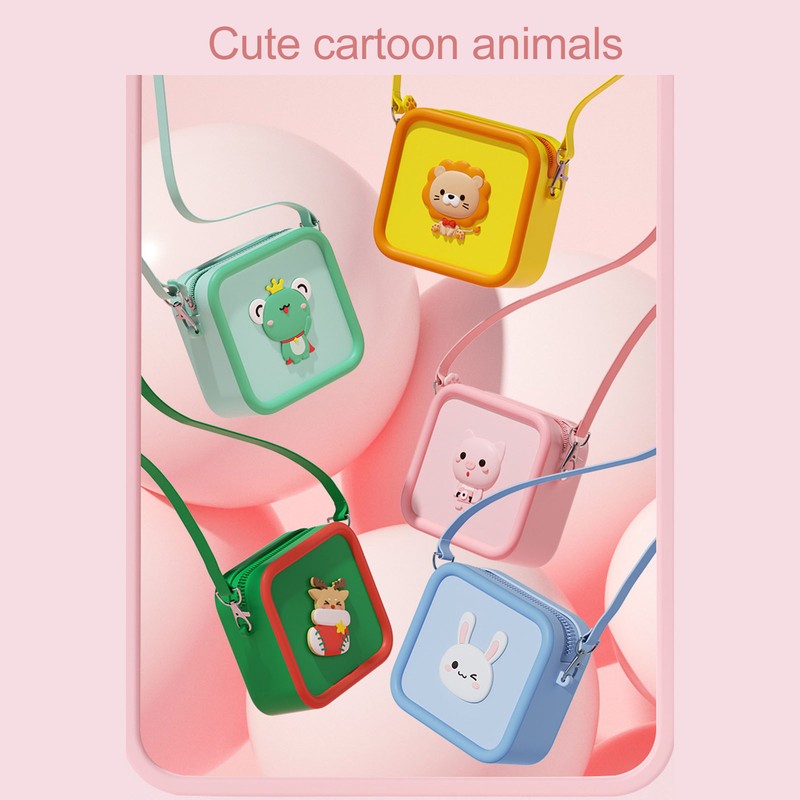 Silicone Kids Camera Bag Cute Cartoon Animal Decoration Shockproof Waterproof