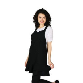 Smockers Professional Ruffle Skirt Cross-over shoulder Fitted Apron, Cosmetology Uniform, Bleach Proof