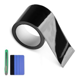 Arespark Gloss Black Vinyl Wrap, Cars Vinyl Film Tapes Kit for Blackout Chrome Delete Window Trim Door with Free Tools (3in x 30feet)
