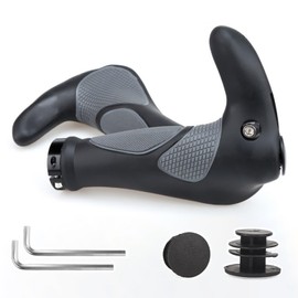 Sprießen Bicycle Grips, Bicycle Handlebar MTB Grips, Ergonomic Bicycle Handles, 22 mm Bicycle Grips Non-Slip, Handlebar Grips Bicycle, for Trekking Bike, E-Bike, City Bike, Road Bike and Folding Bike