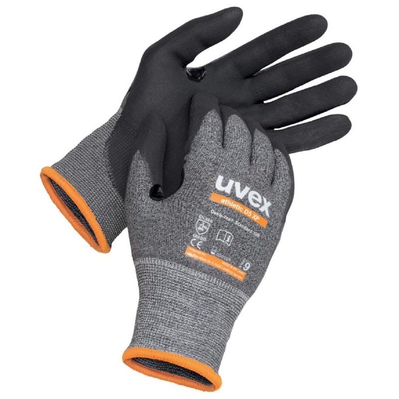 Uvex Cut Protection Glove Athletic D5XP Unisex 9, Entrance/Grey