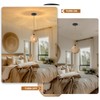ALAISLYC Boho Pendant Light with Cord 7 Inch Rattan Hanging