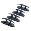 Thorn Boat Folding Cleat,Flip Up Marine Stainless Steel 4-1/2" Black