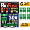 BioFuse Micro2 APT ATR 6-Piece 30A Automotive Car Fuses (Set