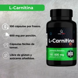L-Carnitina Calidad Premium Raices Pro Con 100 Cápsulas Sin Sabor Para Más De 2 Meses De Uso