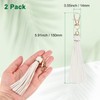 M METERXITY 2-Pack PU Leather Tassel 5.9 Inch Small Keychain