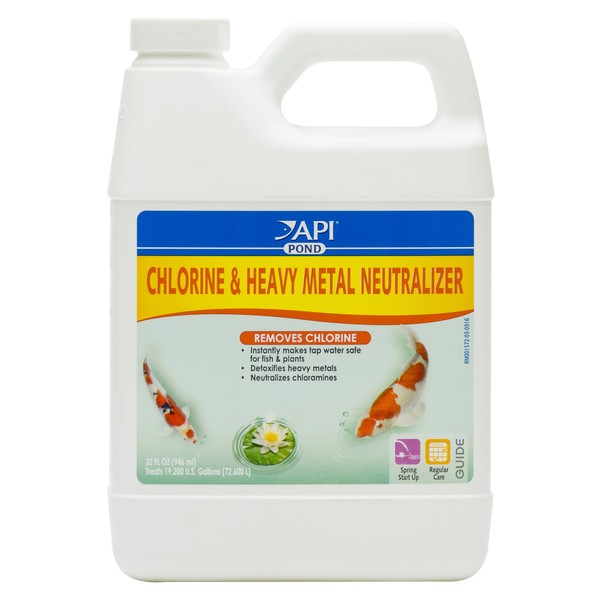 API Pondcare Chlorine and Heavy Metal Neutralizer 32-Ounce