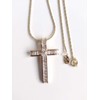SIFRIMANIA 18k Gold Plated Big Cross Pendant Necklace Religious Jewelry