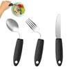 3-Piece Adaptive Utensils Set - 42° Angled Parkinsons Utensils, 2.5
