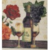 Mainstays TEXTURED PRINTED KITCHEN RUG/MAT (18"x30") WINE,ROSE FLOWERS & GRAPES,
