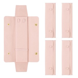 ASUNFO 4 Pcs Necklace Travel Case Tangle Free Travel Necklace Organizer Microfiber Jewelry Pouch Necklace Organizer Holder Storage Bag for Women Pink