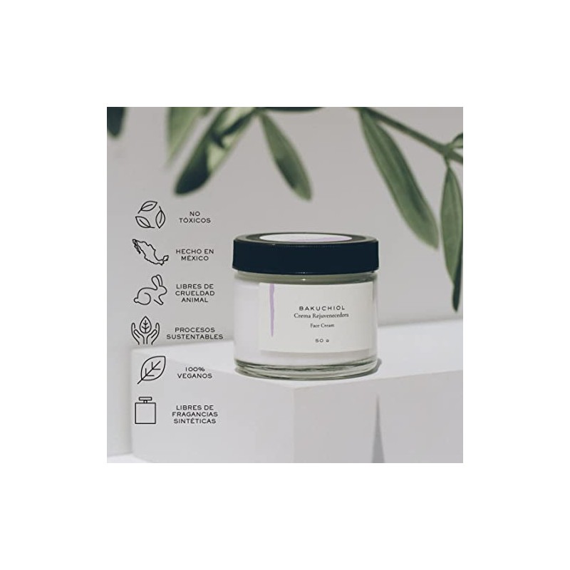 Remedios Bosque Crema Rejuvenecedora Cara Bakuchiol Retinol Vegetal Piel Joven