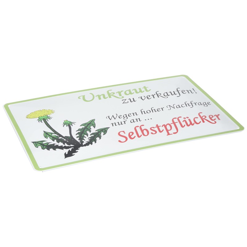 Schatzmix Tin Sign Weeds Metal Wall Decoration 20 x 30