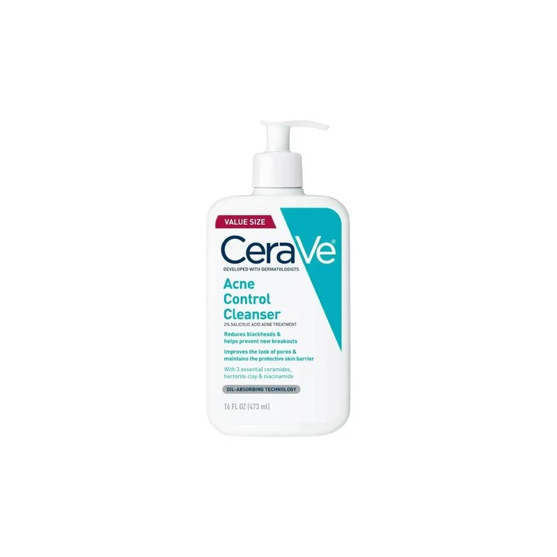 Jabon Cara Cerave Cleanser Acné Gel Control Puntos Negros Oleosidad