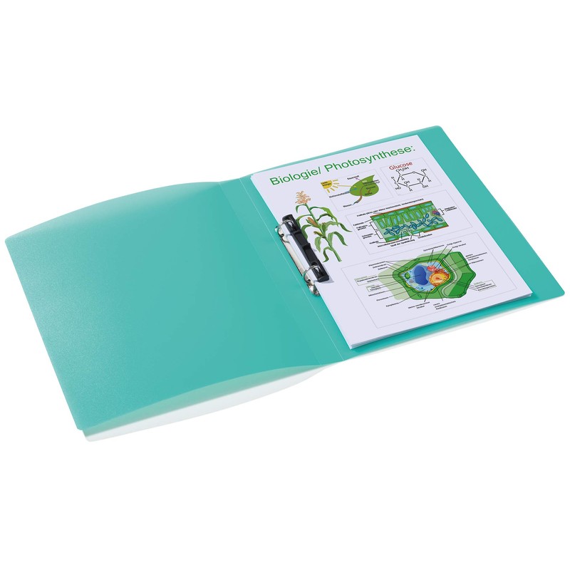 HERMA Ring Binders A4 Turquoise Translucent Set of 3 Slim
