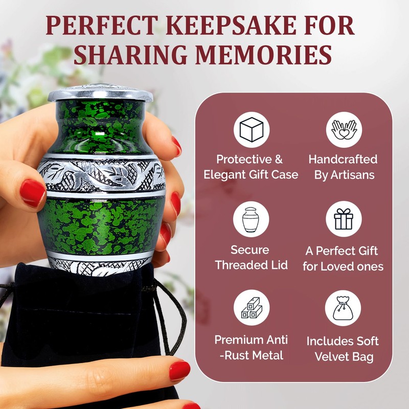 Mini Urns for Human Ashes - Set of 4 Keepsake