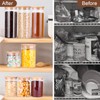 Glass Food Storage Jars, Food Containers with Airtight Bamboo Lids