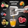 Stainless Steel Lemon Squeezer, Heavy-Duty Orange Juicer, Durable Hand Press