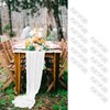 EVSGSONL 12 Pack Cheesecloth Table Runner 10ft,Gauze Fabric Table Runner