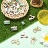 Ipotkitt 30pcs 6 Styles Retro Themed Enamel Charms Metal Bicycle