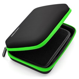 deleyCON Navi Tasche Navi Case Tasche für Navigationsgeräte - 6 Zoll & 6,2 Zoll (17x12x4,5cm) - Robust & Stoßsicher - 1 Innenfach - Grün