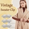 WANDIC Cape Closure Clasps, 3 Pieces 6.3 cm Silver Cape