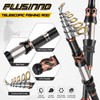 PLUSINNO Fishing Rod and Reel Combos -24 Ton Carbon Fiber